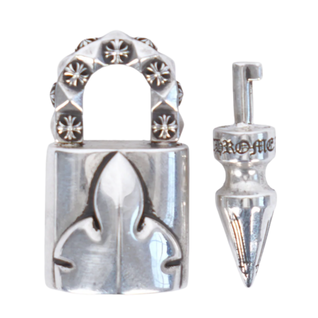 Chrome Hearts 'Silver' Lock and Key Pendant
