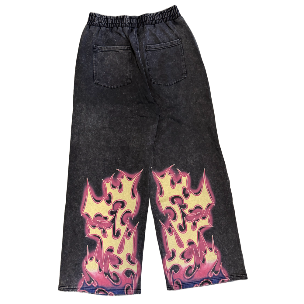 Chew Forever 'Static' Black Wash Sweatpants