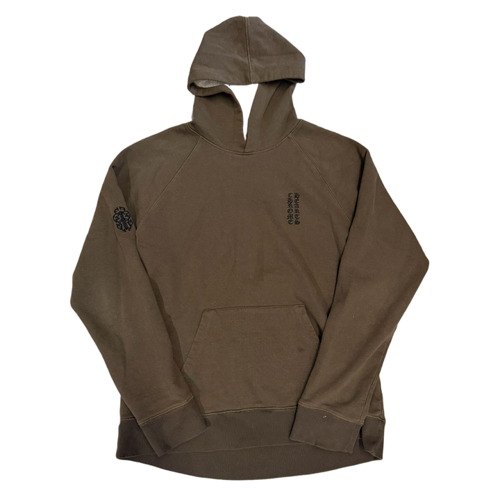 Chrome Hearts 'Vertical Logo' Olive Hoodie