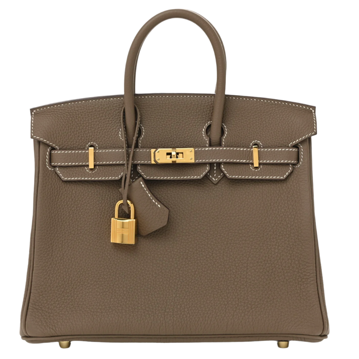Hermès 'Etoupe' Togo Birkin 25 Bag
