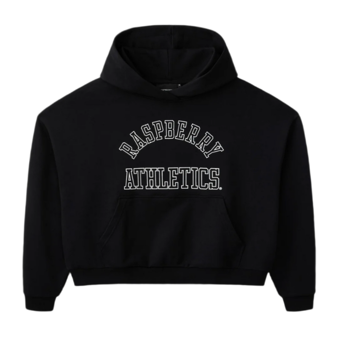 Gold+Vintage Gallery Raspberry Hills 'Black' Athletics Hoodie