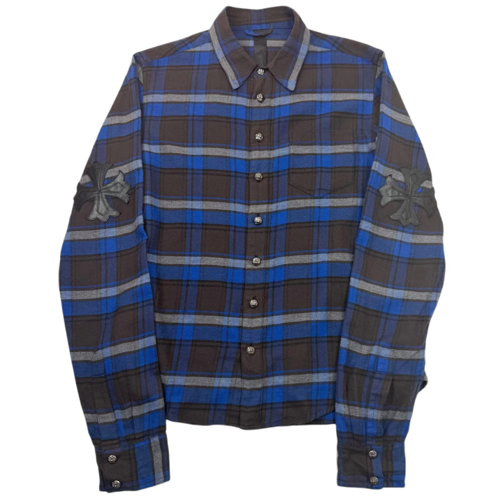 Chrome Hearts 'Black/Blue' Plus Cross Patch Flannel