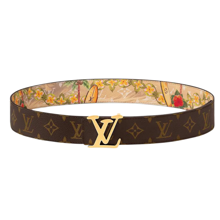 Louis Vuitton 'Sand' LV Tag 40mm Reversible Belt