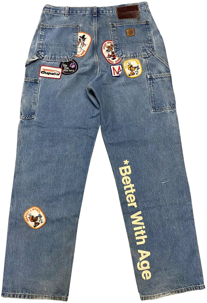 *Better With Age 'Patch' Carpenter Denim Jeans