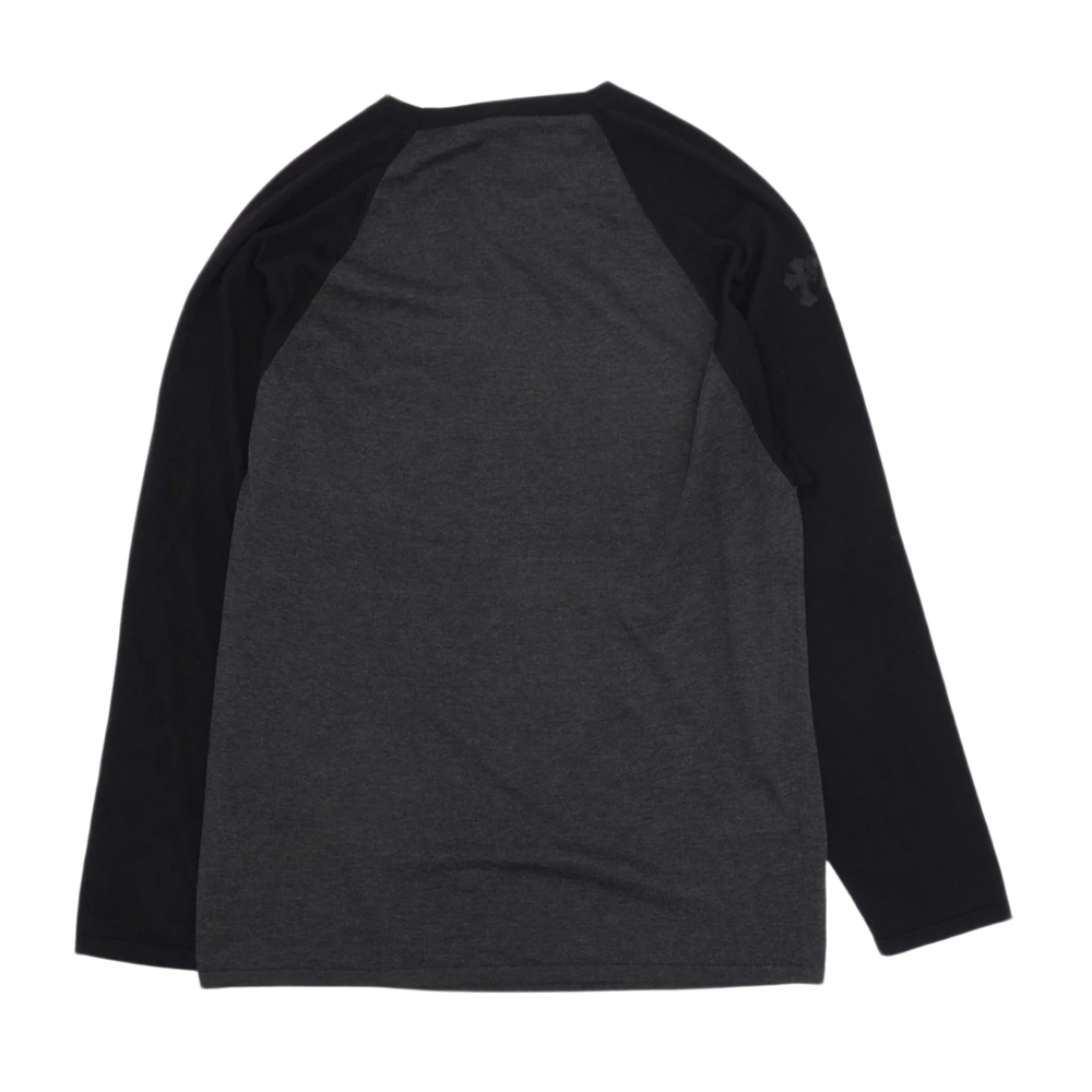 Chrome Hearts 'Grey/Black' Baseball Long Sleeve Tee