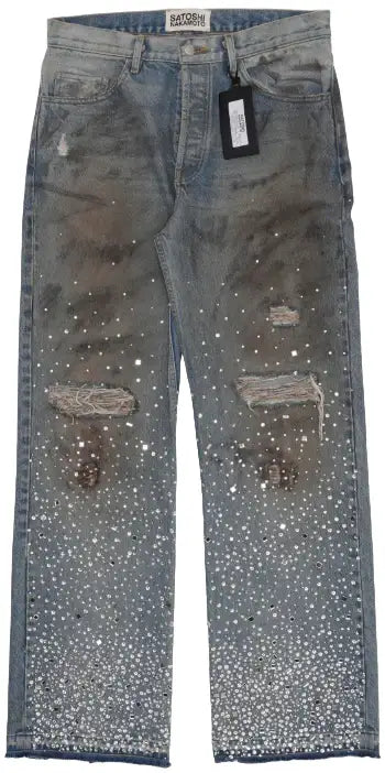 Satoshi Nakamoto 'Other Scenes' Shattered Glass Denim Jeans