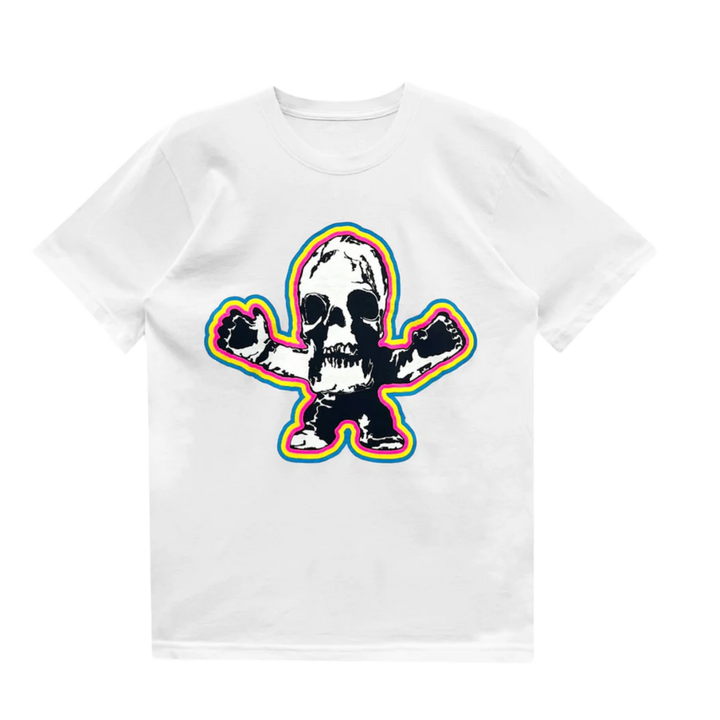 Chrome Hearts 'FOTI Harris Teeter' Rainbow Skull White Tee