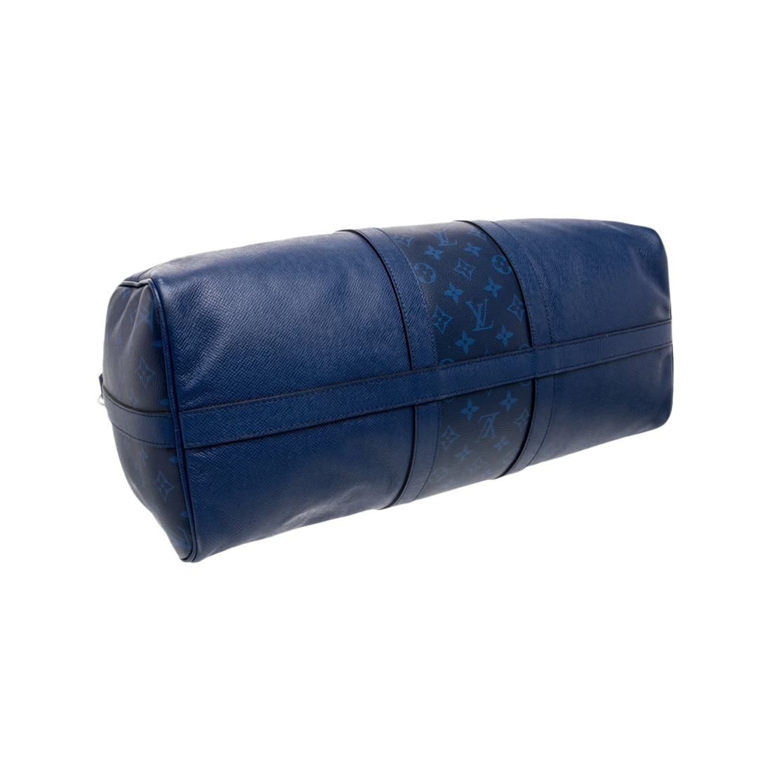 Louis Vuitton 'Blue' Monogram Keepall 50 Duffle