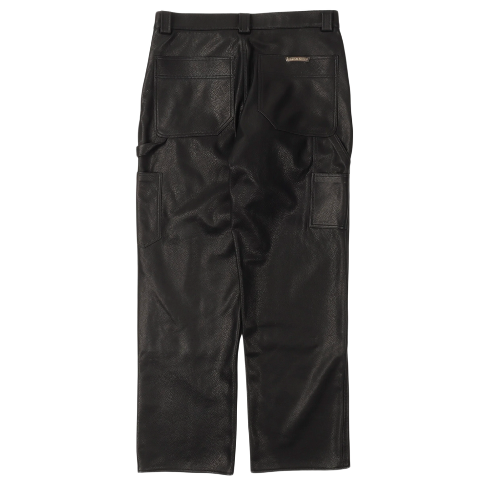 Chrome Hearts 'Black Leather' Double Knee Carpenter Pants