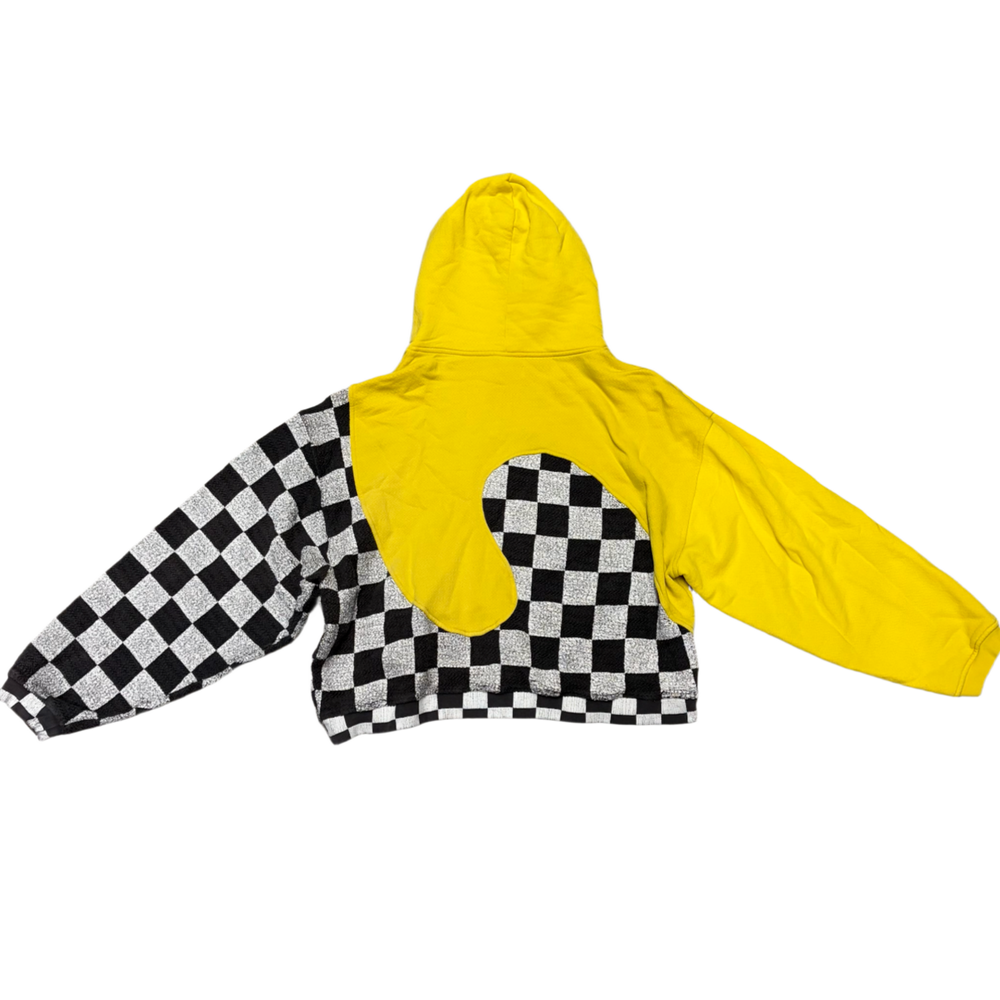 ERL 'Yellow' Check Pattern Hoodie