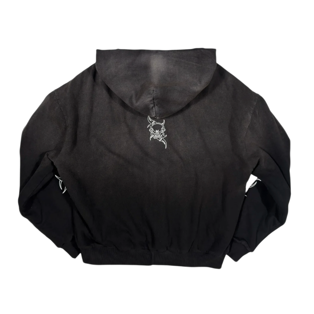 Bossi 'Black/White' Reversible Thermal Lined Zip Up Hoodie