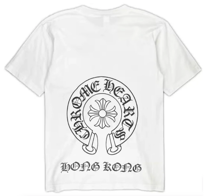 Chrome Hearts 'Horseshoe Logo' Hong Kong White Tee
