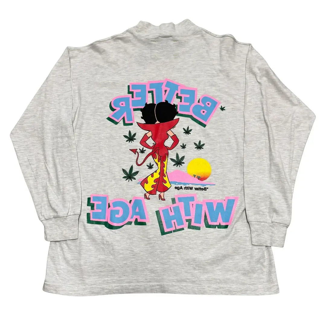 *Better With Age 'Better Boop' Vintage Grey Longsleeve Tee