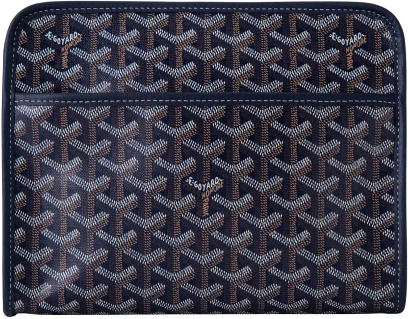 Goyard Jouvence Toiletry Pouch Goyardine GM Navy