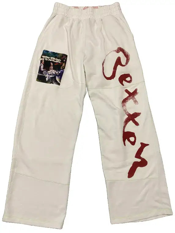*Better With Age 'United' White Remoir Sweatpants