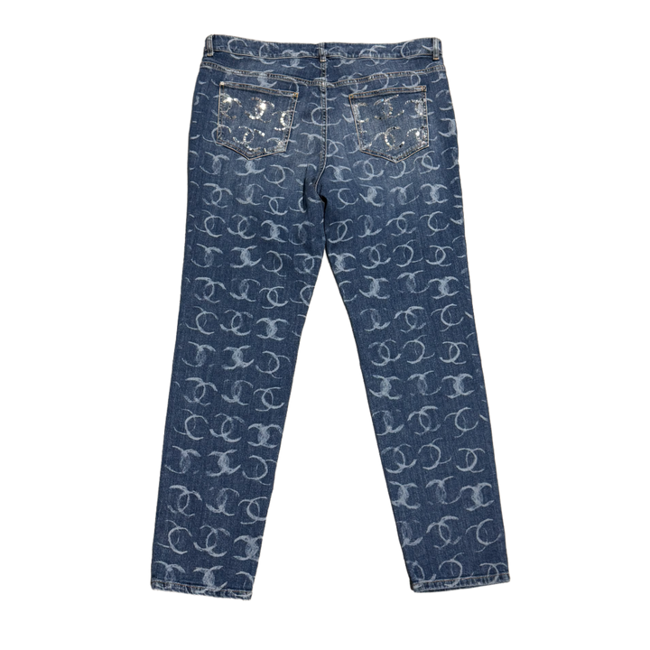 Chanel 'CC Monogram' Blue Jeans