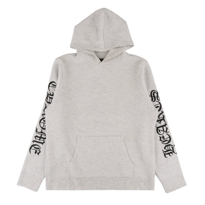 Chrome Hearts 'Grey Cashmere' Life Sentence Embroidered Hoodie