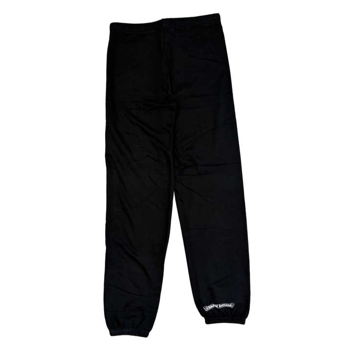 Chrome Hearts 'White Cemetery Cross' Black Sweatpants