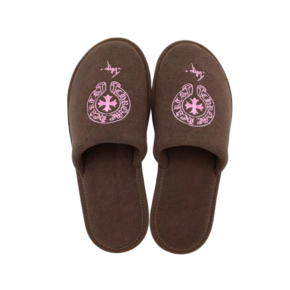 Chrome Hearts 'Brown' Tokyo Hotel Slippers