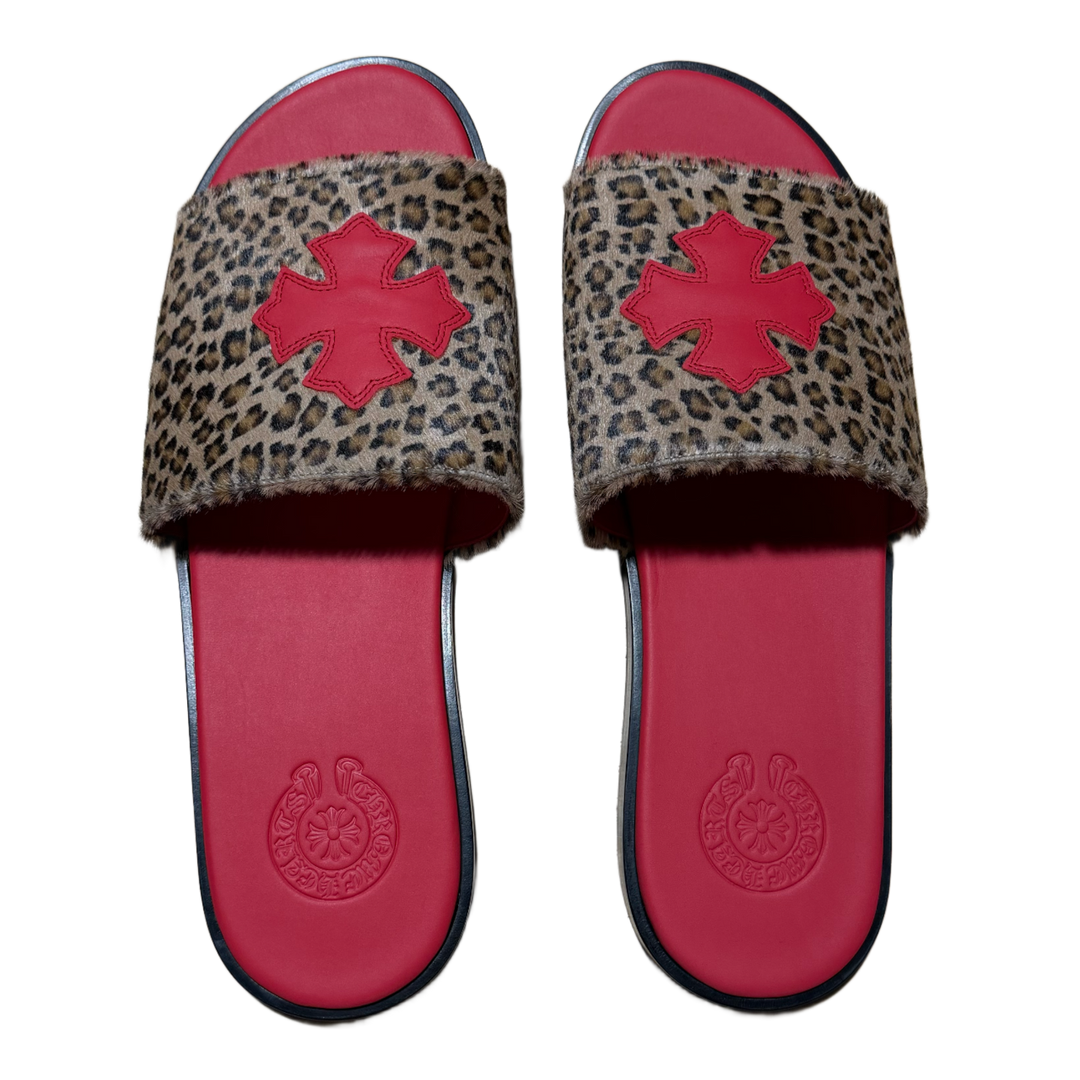 Chrome Hearts 'Cheetah/Red' Slides