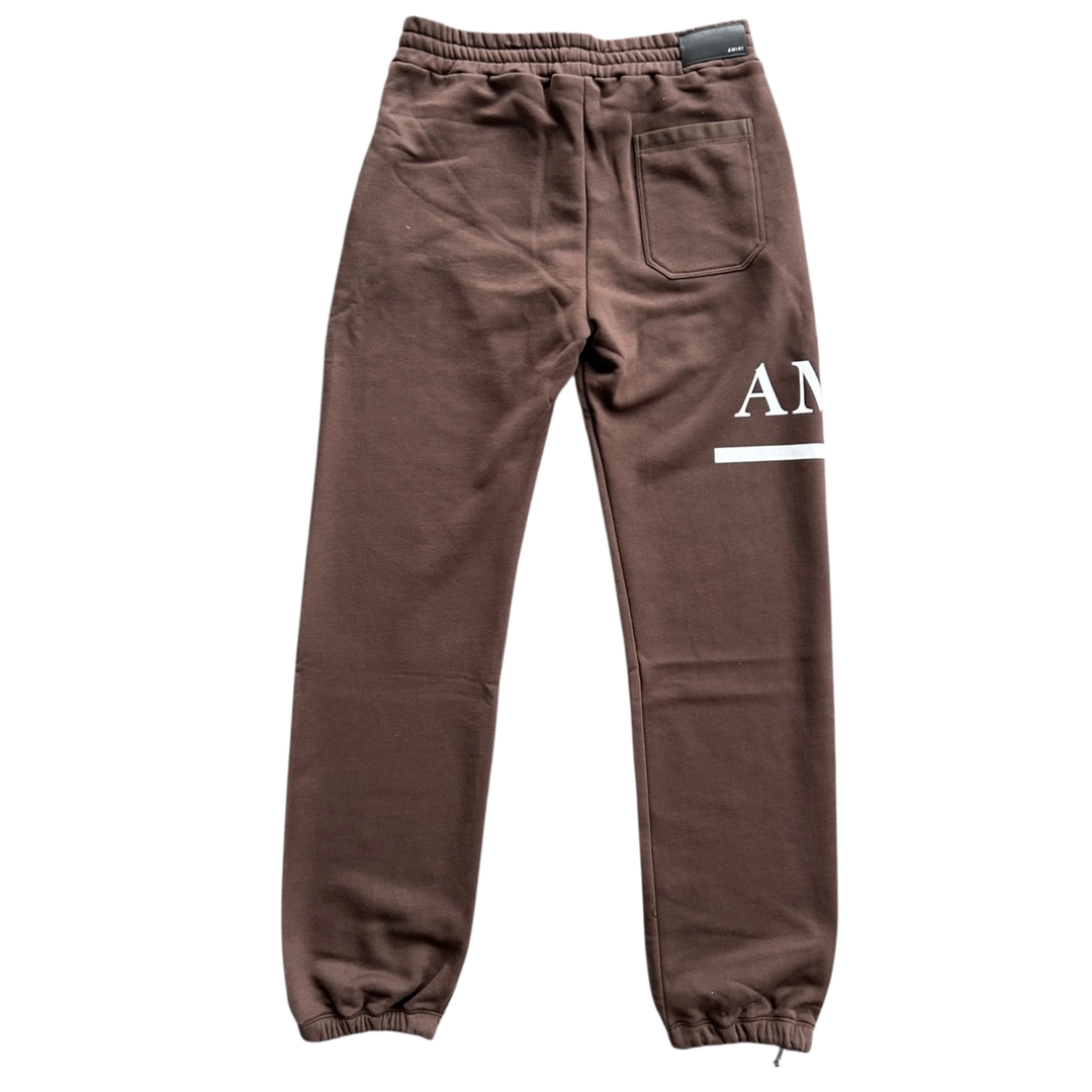 Amiri 'MA Bar Logo' Brown Sweatpants