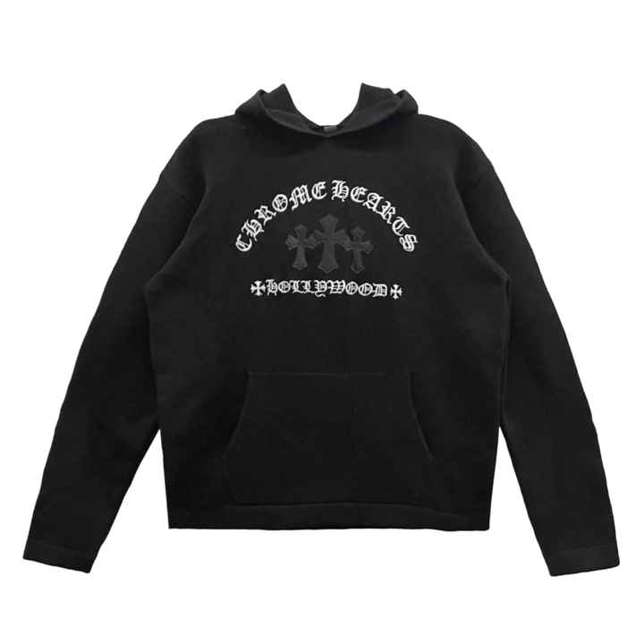 Chrome Hearts 'Hollywood' Black Cashmere Hoodie