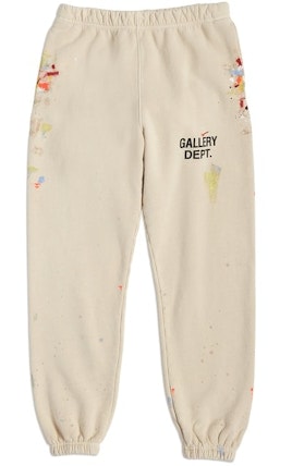 Gallery Dept. Cream 'Logo' Cuffed Sweatpants