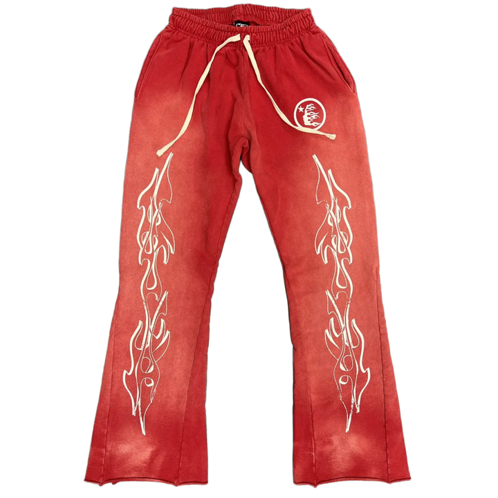 Hellstar Studios Flame Flare Sweatpants &