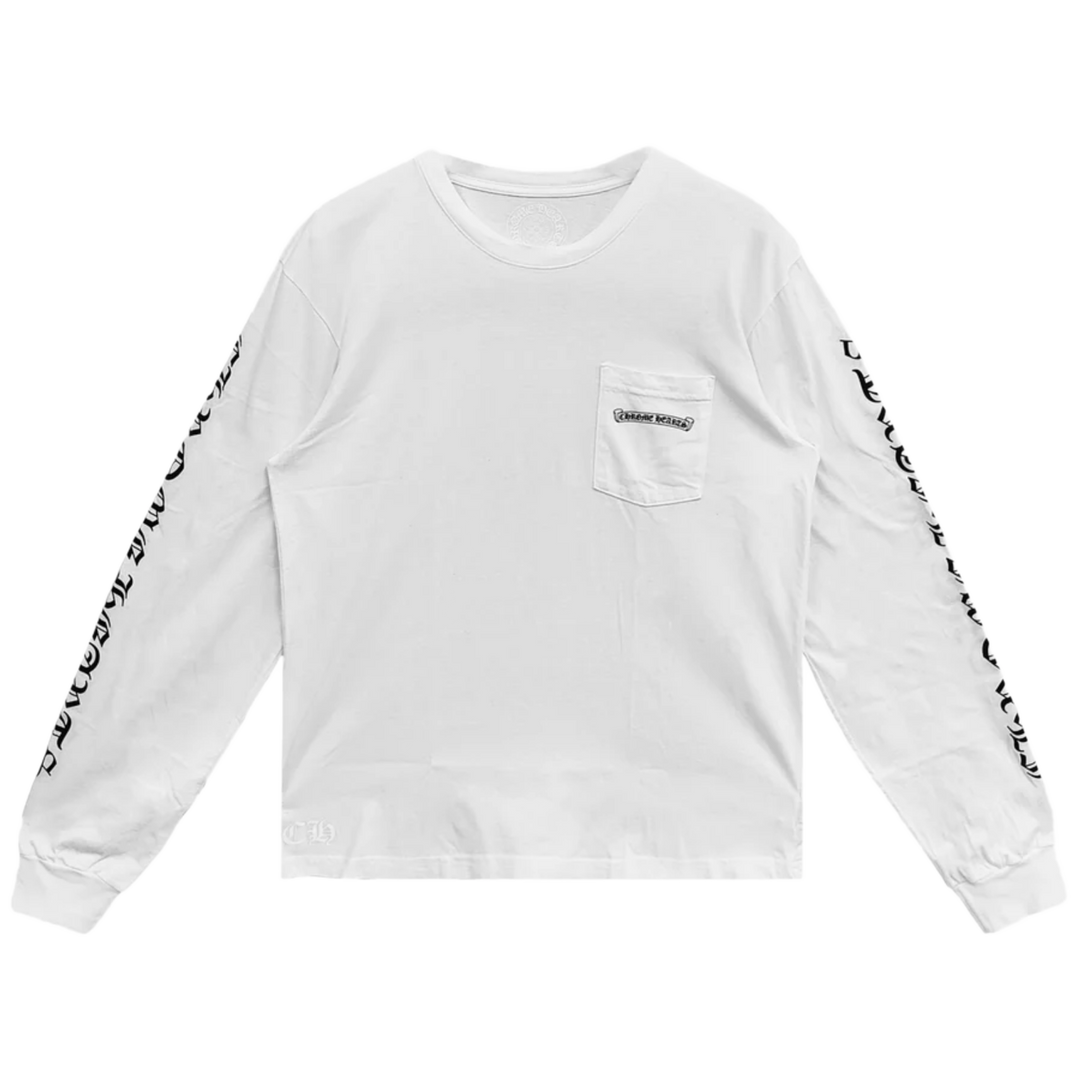 Chrome Hearts 'Scroll Logo' Pocket Longsleeve Tee